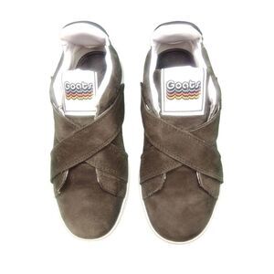 Goats Kids Girls Hook-and-Loop Platform Shoes Sneakers Brown Suede Size 2.5